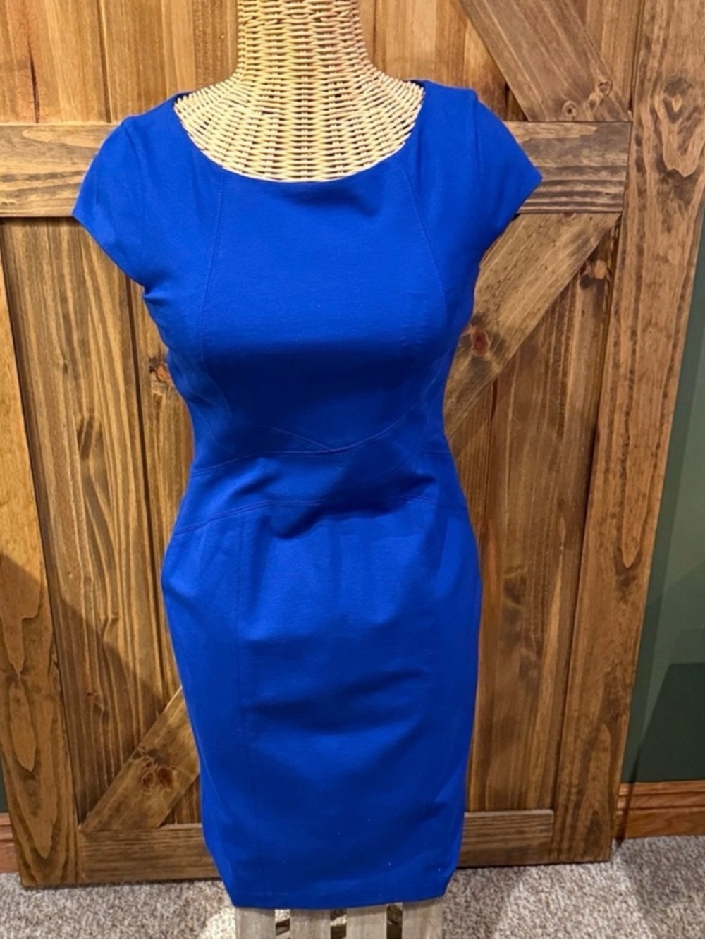 💙WHBM Cap Sleeve Blue Dress -size 8💙